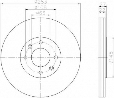 HELLA PAGID 8dd355103001 -  Тормозной диск